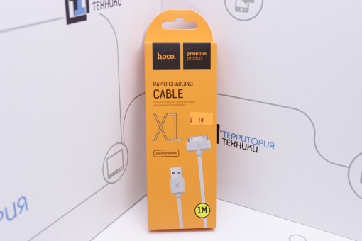 Кабель Hoco X1 RAPID USB - APPLE (30PIN) 1m White