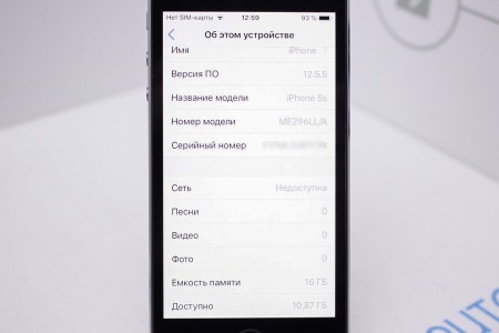 Смартфон Б/У Apple iPhone 5S 16GB Space Gray