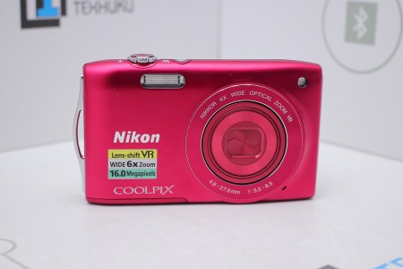 Фотоаппарат Б/У цифровой Nikon Coolpix S3300 Red